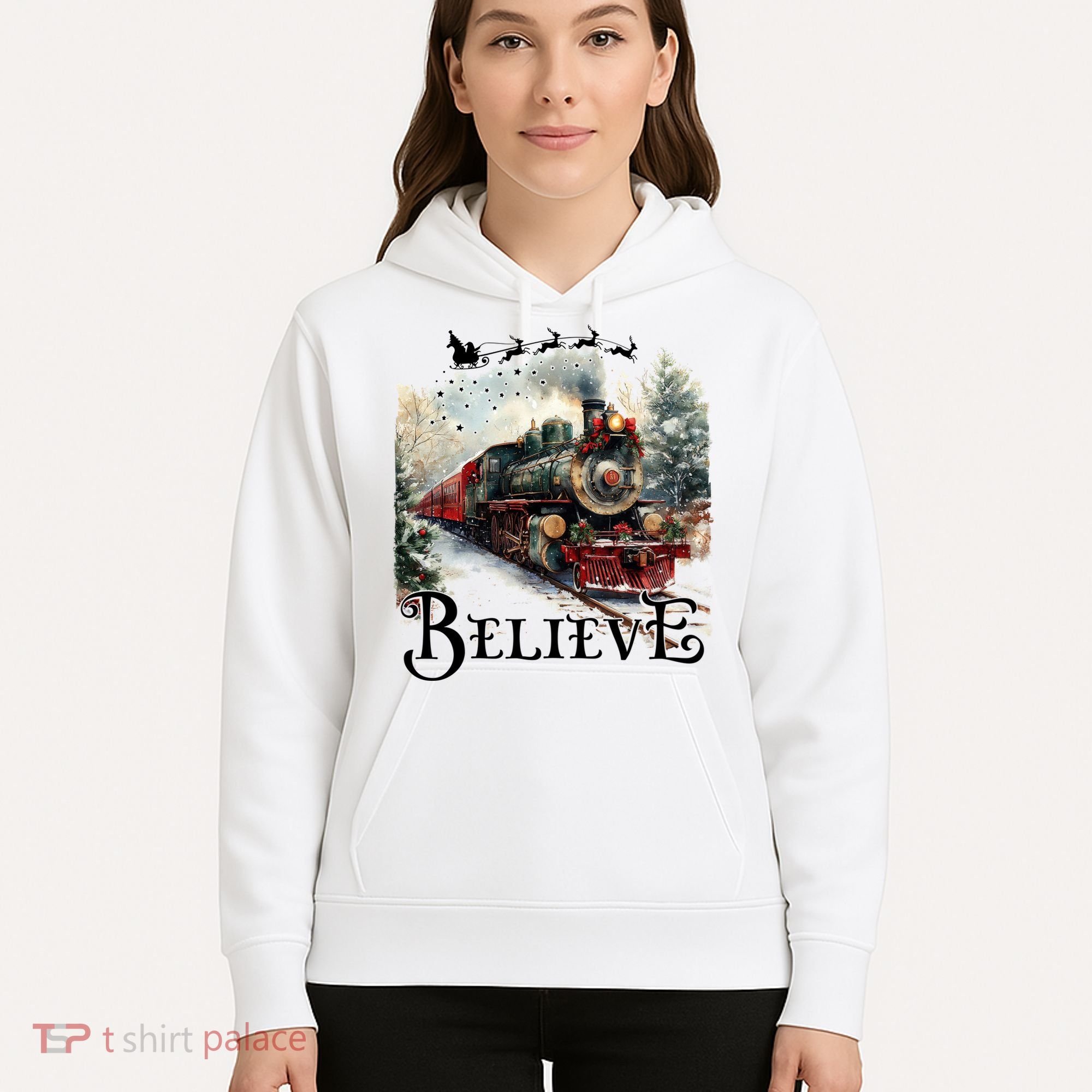 Believe Polar Express Christmas Train Hoodie