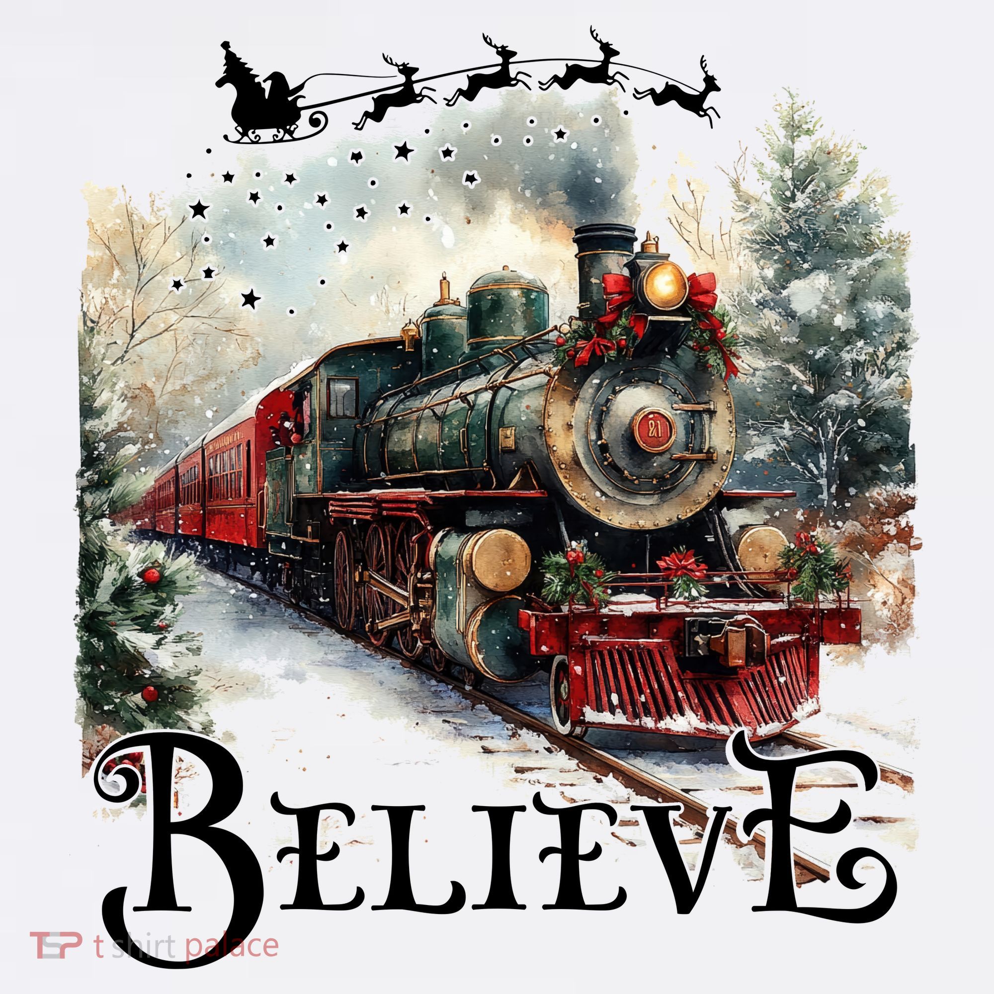 Believe Polar Express Christmas Train Hoodie