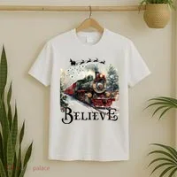 Believe Polar Express Christmas Train T-Shirt thumb 2