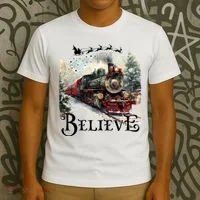 Believe Polar Express Christmas Train T-Shirt thumb 3