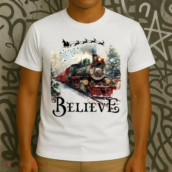 Believe Polar Express Christmas Train T-Shirt