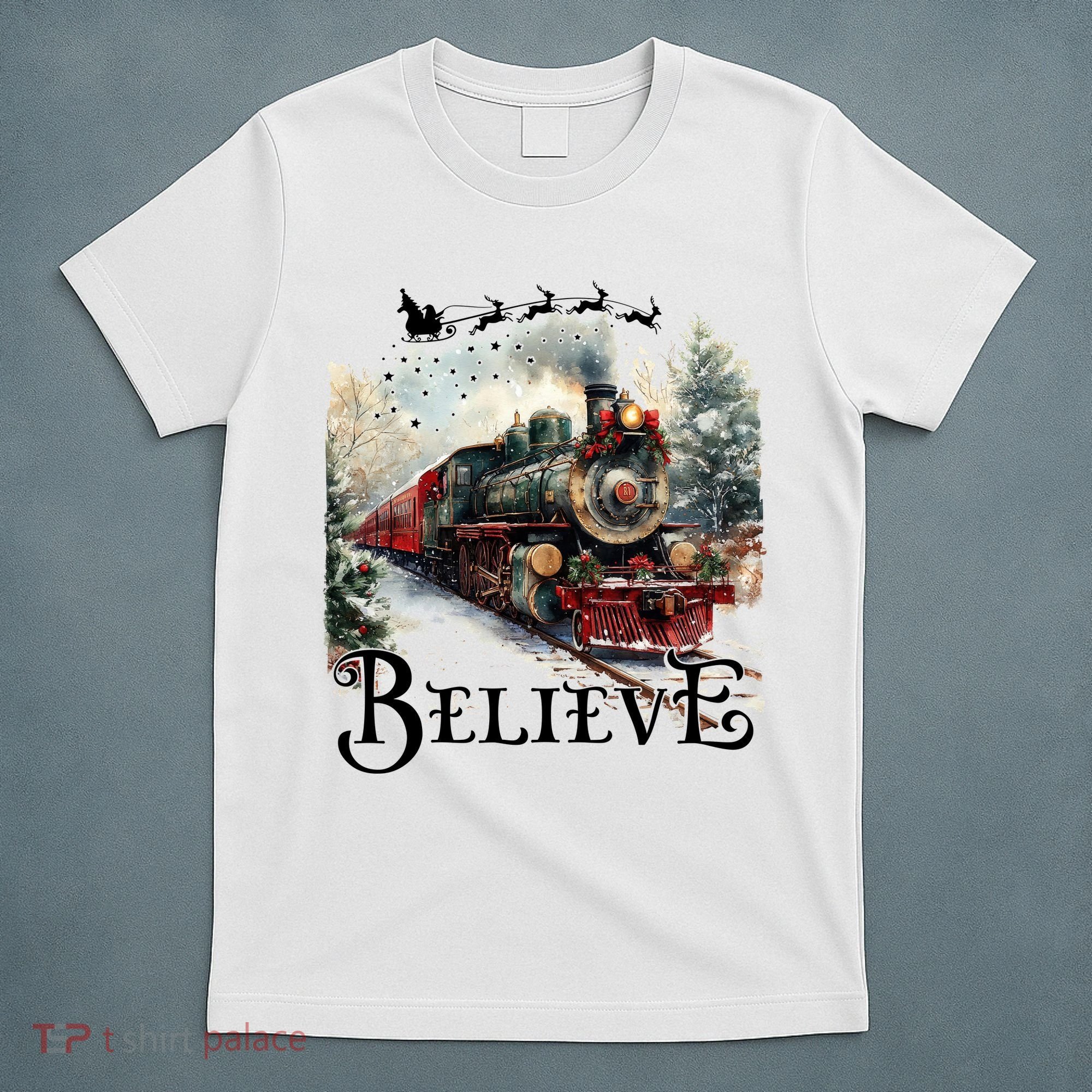 Believe Polar Express Christmas Train T-Shirt