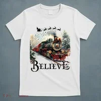 Believe Polar Express Christmas Train T-Shirt thumb 5