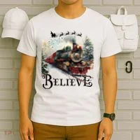 Believe Polar Express Christmas Train T-Shirt thumb 6