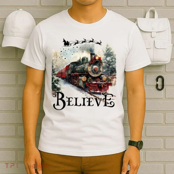 Believe Polar Express Christmas Train T-Shirt