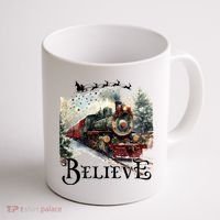 Believe Polar Express Christmas Train Coffee Mug thumb 1
