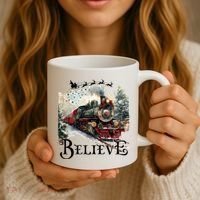 Believe Polar Express Christmas Train Coffee Mug thumb 3