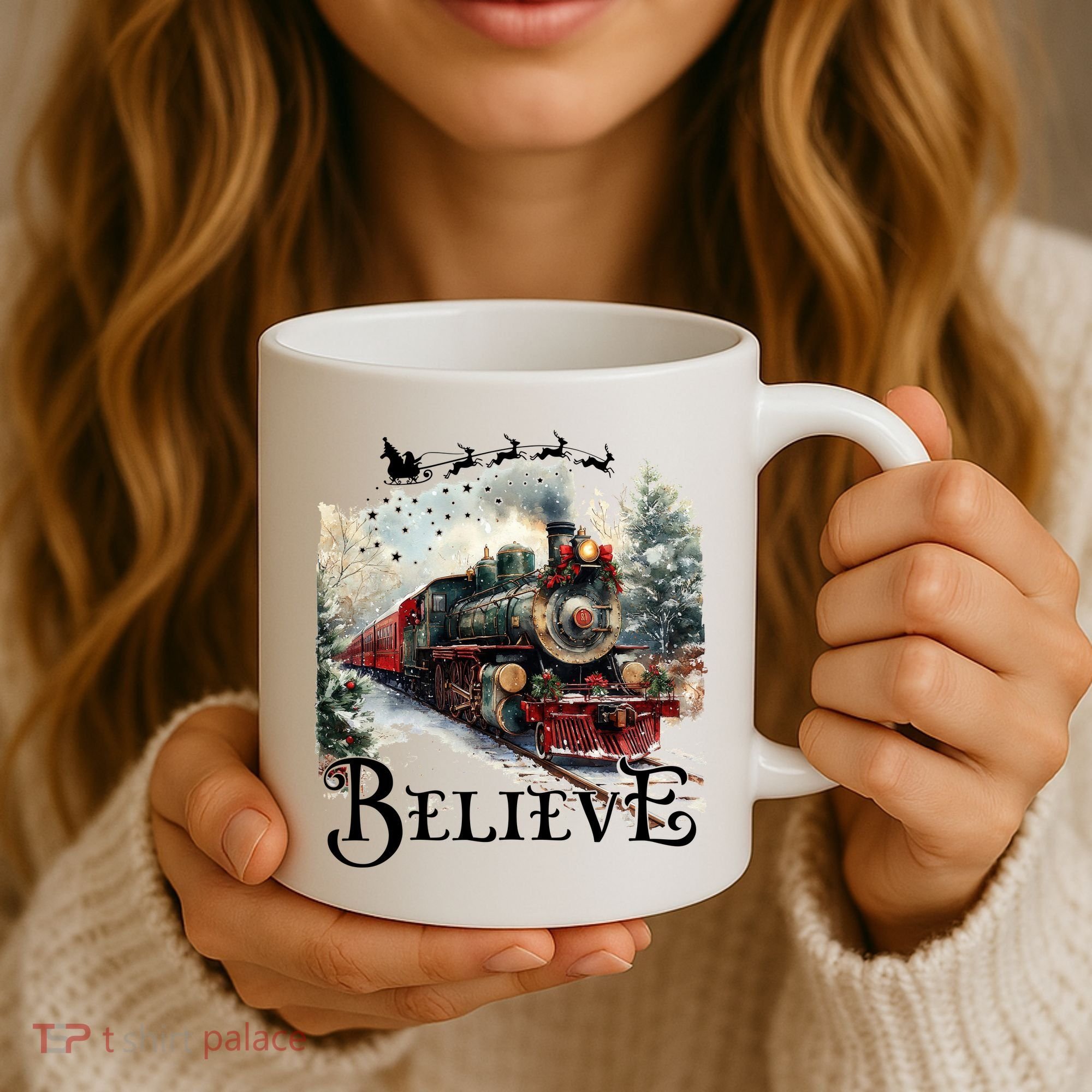 Believe Polar Express Christmas Train Coffee Mug