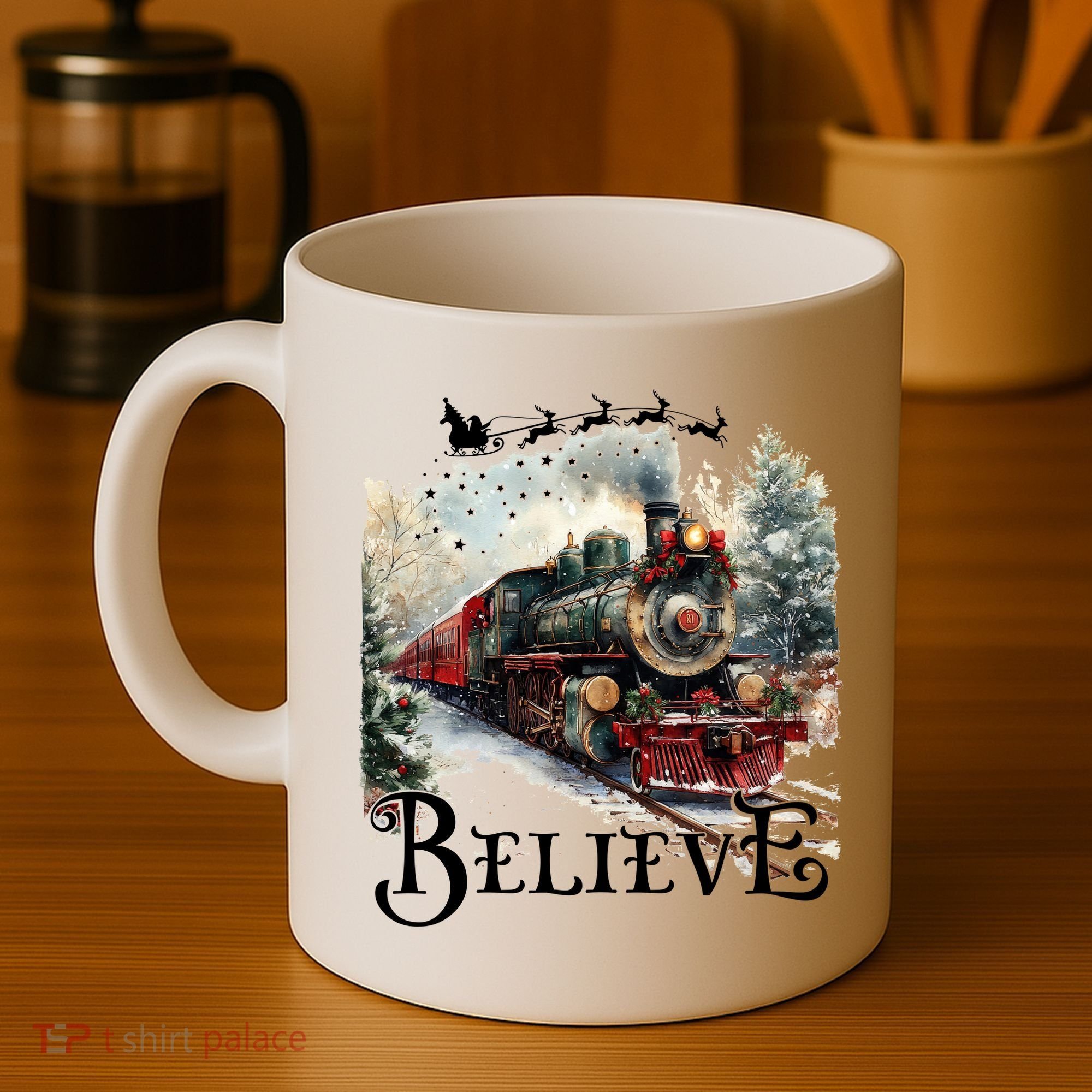 Believe Polar Express Christmas Train Coffee Mug
