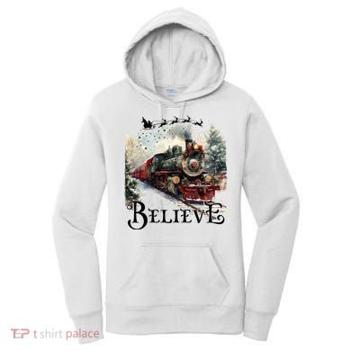 Believe Polar Express Christmas Train Women's Hoodie