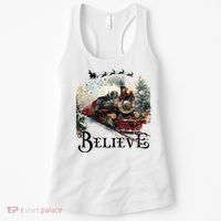 Believe Polar Express Christmas Train Women's Tank Top thumb 0