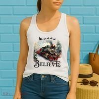 Believe Polar Express Christmas Train Women's Tank Top thumb 2
