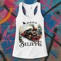 Believe Polar Express Christmas Train Women's Tank Top thumb 3