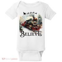 Believe Polar Express Christmas Train Baby Bodysuit thumb 0