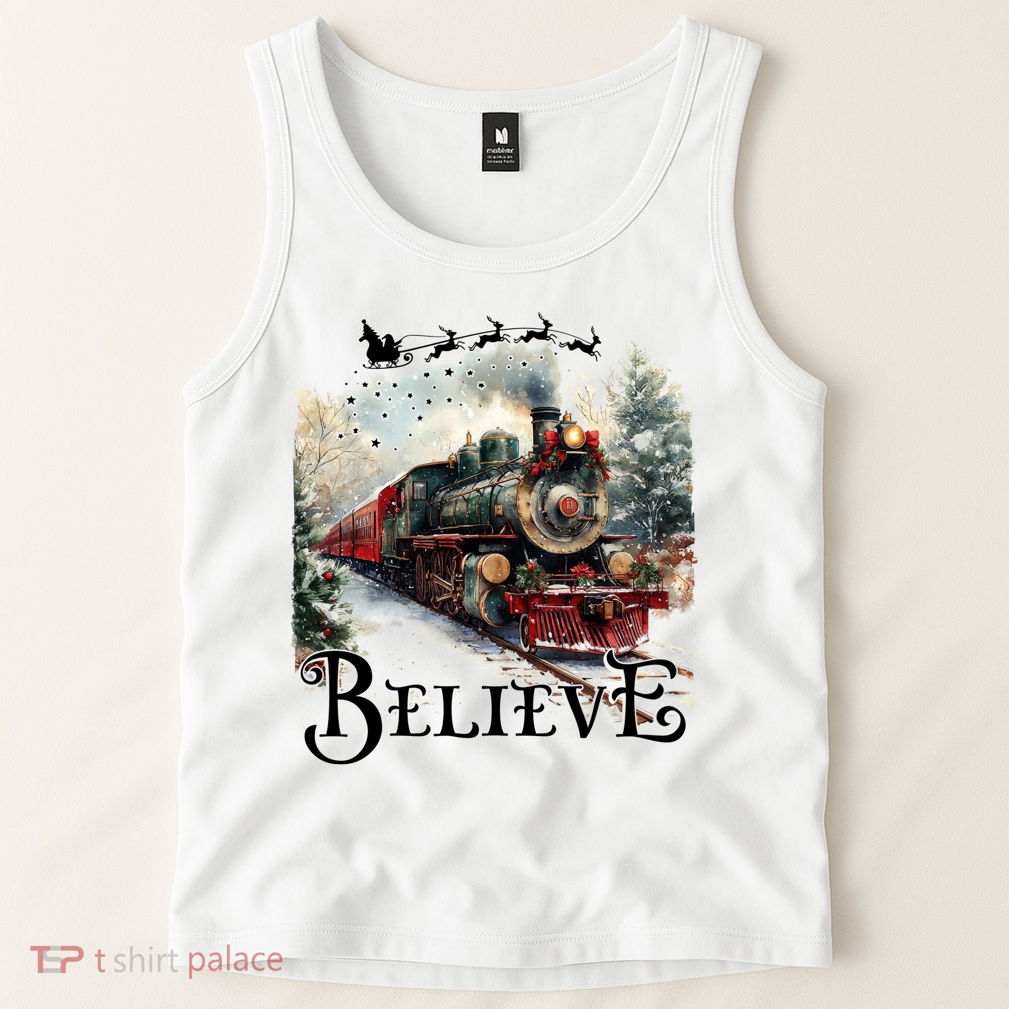 Believe Polar Express Christmas Train Tank Top