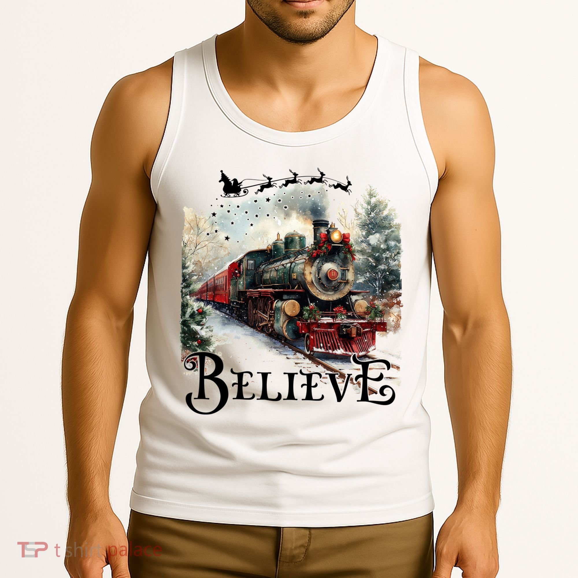 Believe Polar Express Christmas Train Tank Top