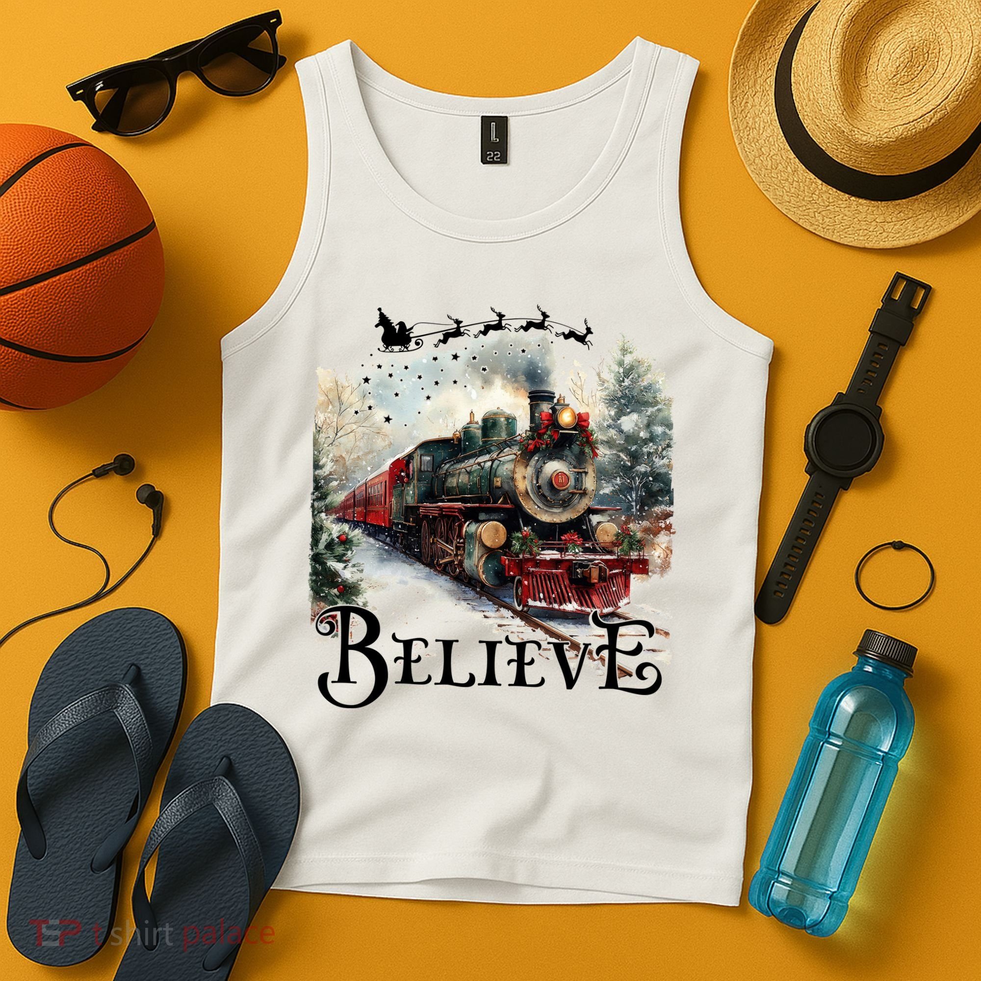 Believe Polar Express Christmas Train Tank Top