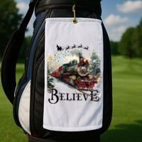 Believe Polar Express Christmas Train Golf Towel thumb 2