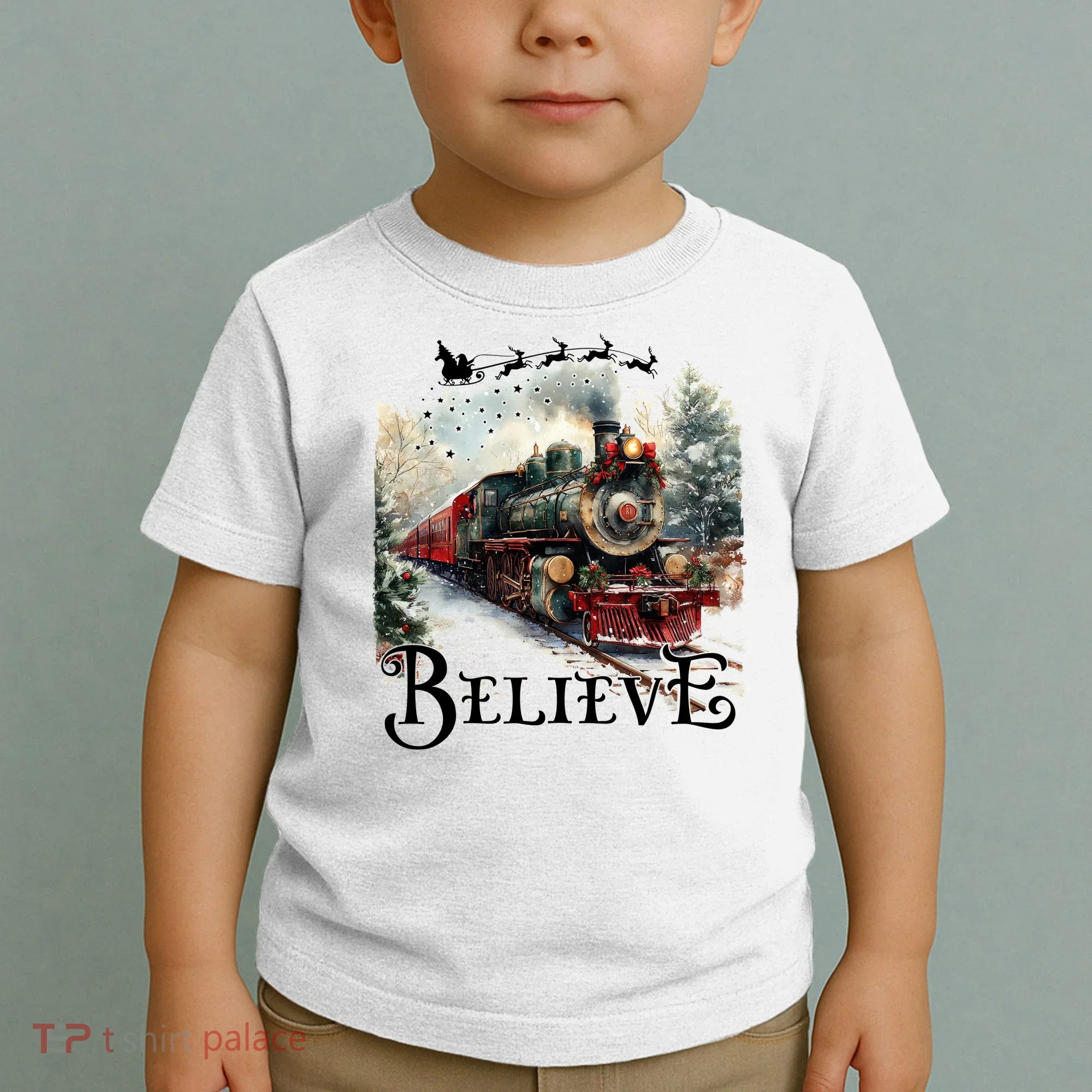 Believe Polar Express Christmas Train Toddler T-Shirt