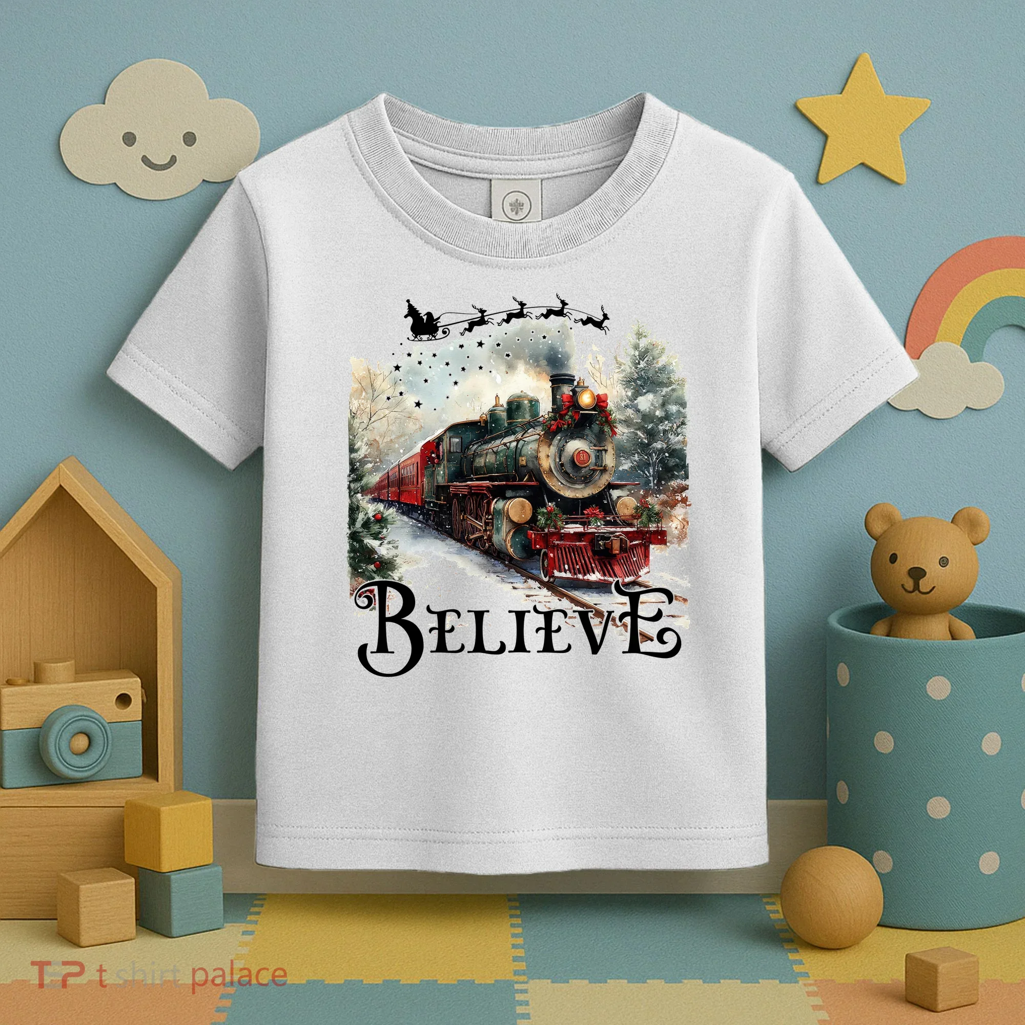 Believe Polar Express Christmas Train Toddler T-Shirt