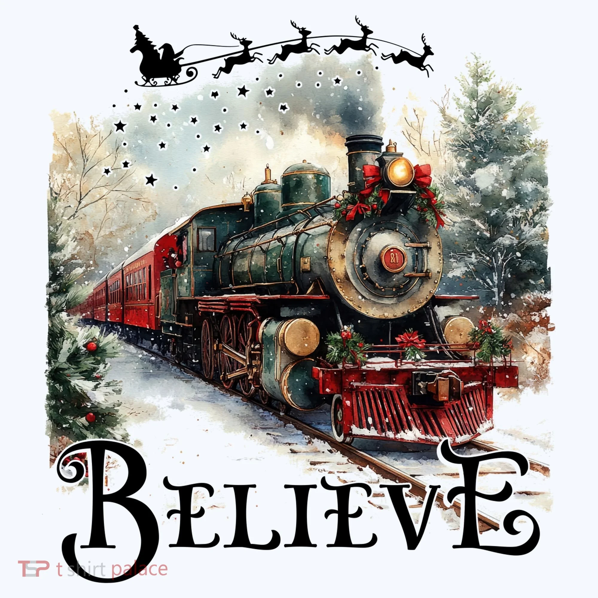 Believe Polar Express Christmas Train Toddler T-Shirt