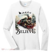 Believe Polar Express Christmas Train Women's Long Sleeve Shirt thumb 0
