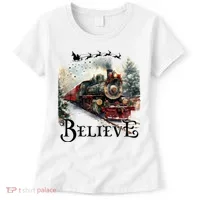 Believe Polar Express Christmas Train Women's T-Shirt thumb 0