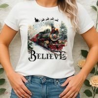 Believe Polar Express Christmas Train Women's T-Shirt thumb 2