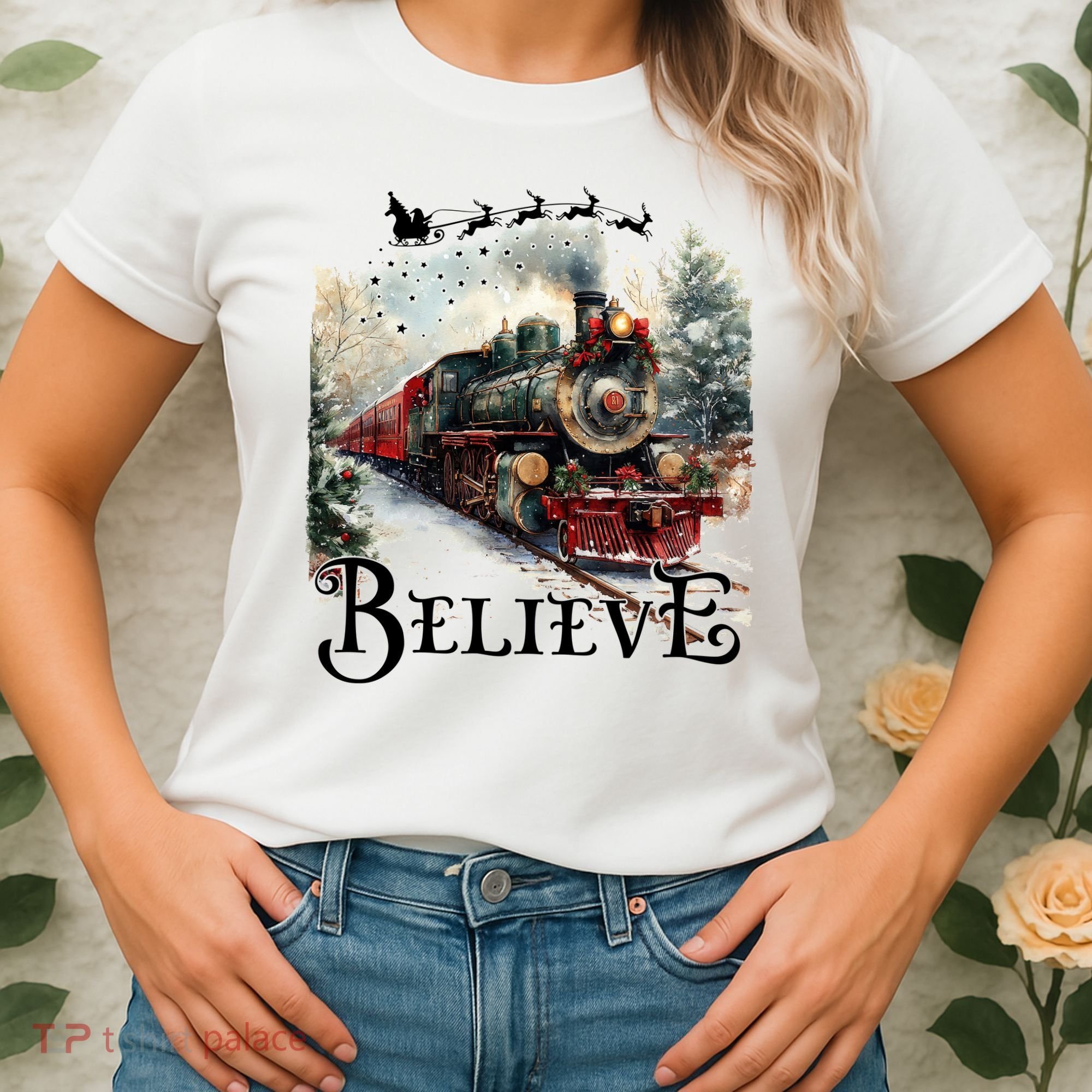 Believe Polar Express Christmas Train Women's T-Shirt