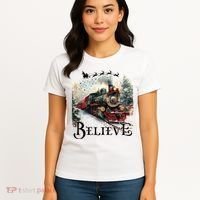 Believe Polar Express Christmas Train Women's T-Shirt thumb 4