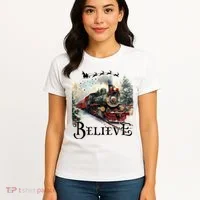 Believe Polar Express Christmas Train Women's T-Shirt thumb 4