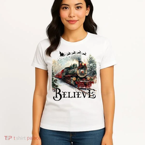 Believe Polar Express Christmas Train Women's T-Shirt