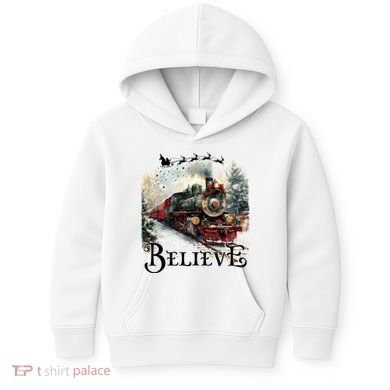 Believe Polar Express Christmas Train Kids Hoodie