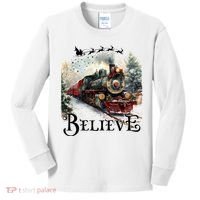 Believe Polar Express Christmas Train Kids Long Sleeve Shirt thumb 0