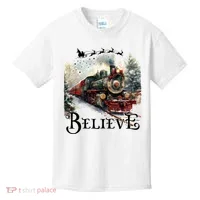 Believe Polar Express Christmas Train Kids T-Shirt thumb 0
