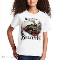 Believe Polar Express Christmas Train Kids T-Shirt thumb 2