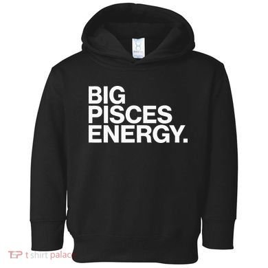 Big Pisces Energy Zodiac Sign Birthday Toddler Hoodie