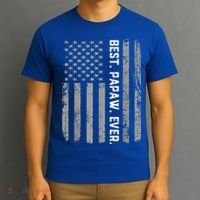 Best Papaw Ever Vintage American Flag T-Shirt thumb 3