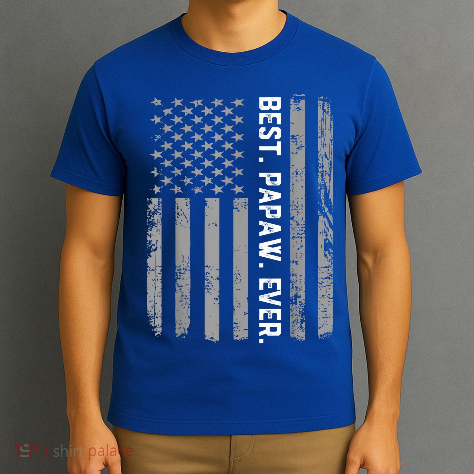 Best Papaw Ever Vintage American Flag T-Shirt