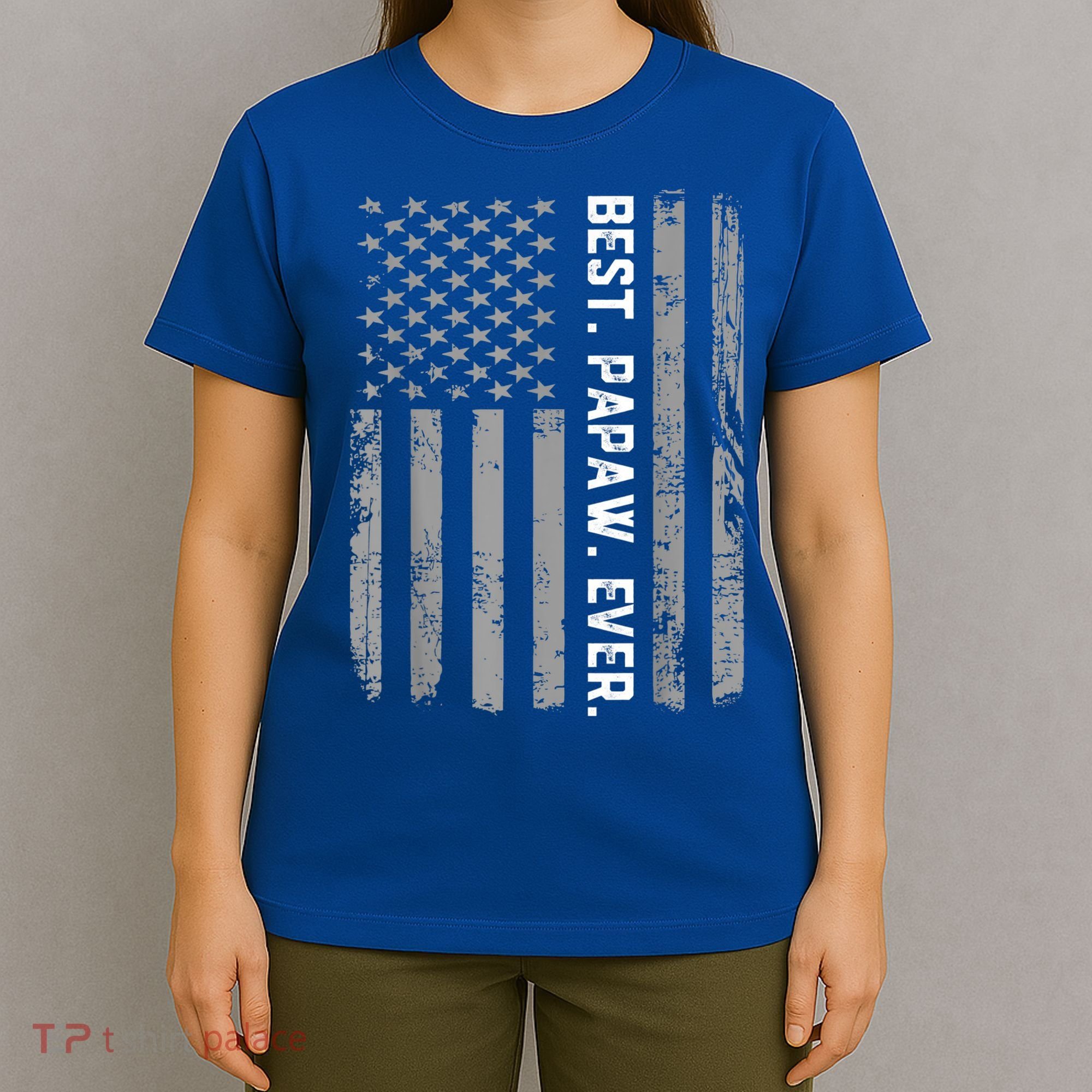 Best Papaw Ever Vintage American Flag T-Shirt