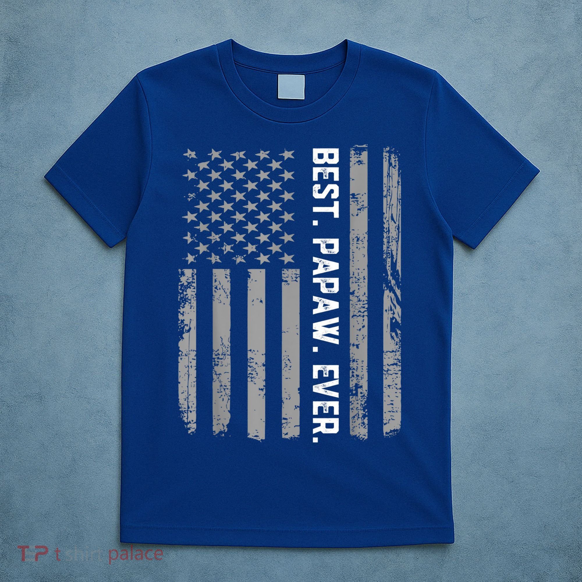 Best Papaw Ever Vintage American Flag T-Shirt