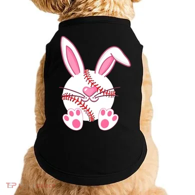 Baseball Player Easter Bunny Ears Easter Day Gift Doggie Tank