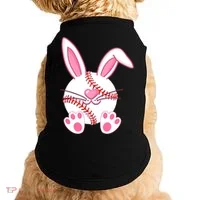 Baseball Player Easter Bunny Ears Easter Day Gift Doggie Tank thumb 0