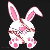 Baseball Player Easter Bunny Ears Easter Day Gift Doggie Tank thumb 4