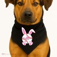Baseball Player Easter Bunny Ears Easter Day Gift USA-Made Doggie Bandana thumb 1