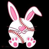 Baseball Player Easter Bunny Ears Easter Day Gift USA-Made Doggie Bandana thumb 2