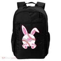 Baseball Player Easter Bunny Ears Easter Day Gift Backpack thumb 0