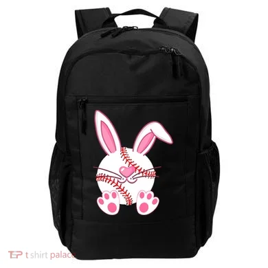 Baseball Player Easter Bunny Ears Easter Day Gift Backpack