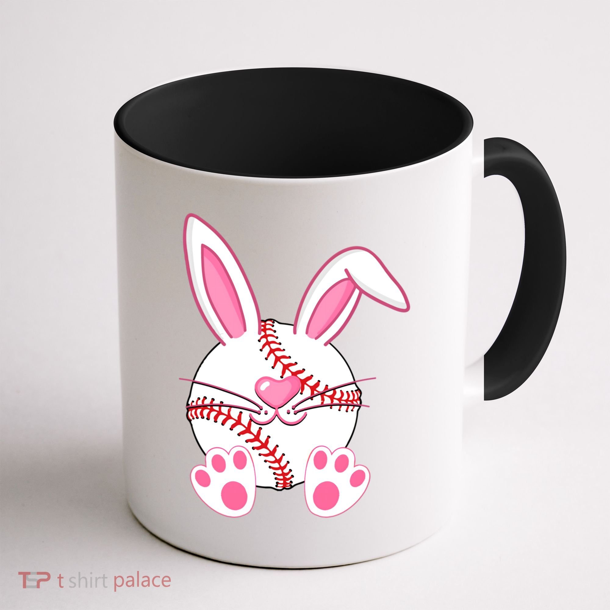 Baseball Player Easter Bunny Ears Easter Day Gift Coffee Mug