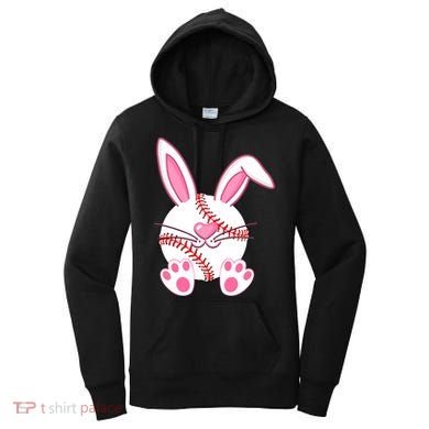 Baseball Player Easter Bunny Ears Easter Day Gift Women's Hoodie
